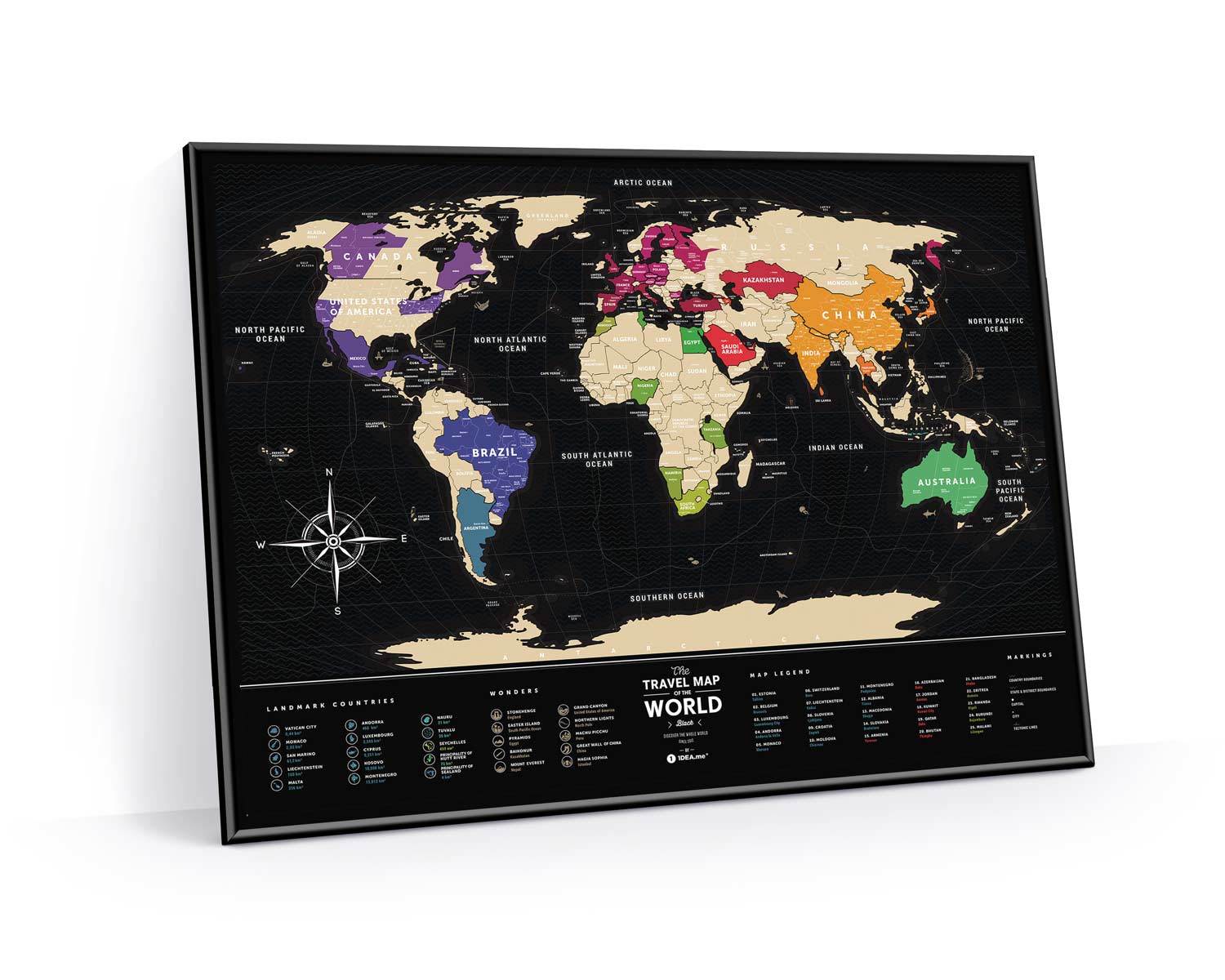 Scratch-off maps Travel Map Black World image