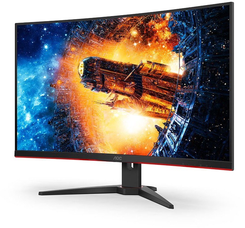32" AOC 1080p 165Hz 1Hz Curved FreeSync HDR Gaming Monitor image