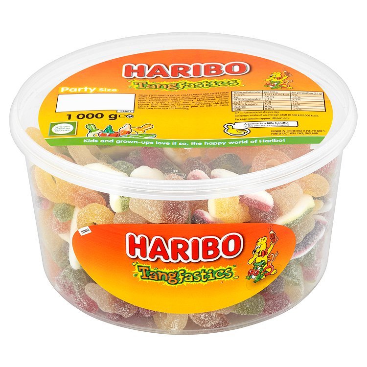 Haribo Tangfastics Sharing Drum (1kg) image