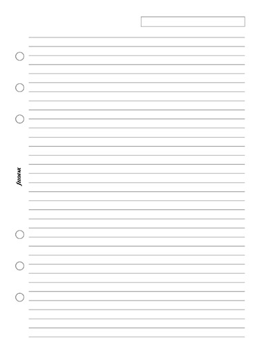 Filofax - A5 Lined Notepaper - White (25 Sheets) image