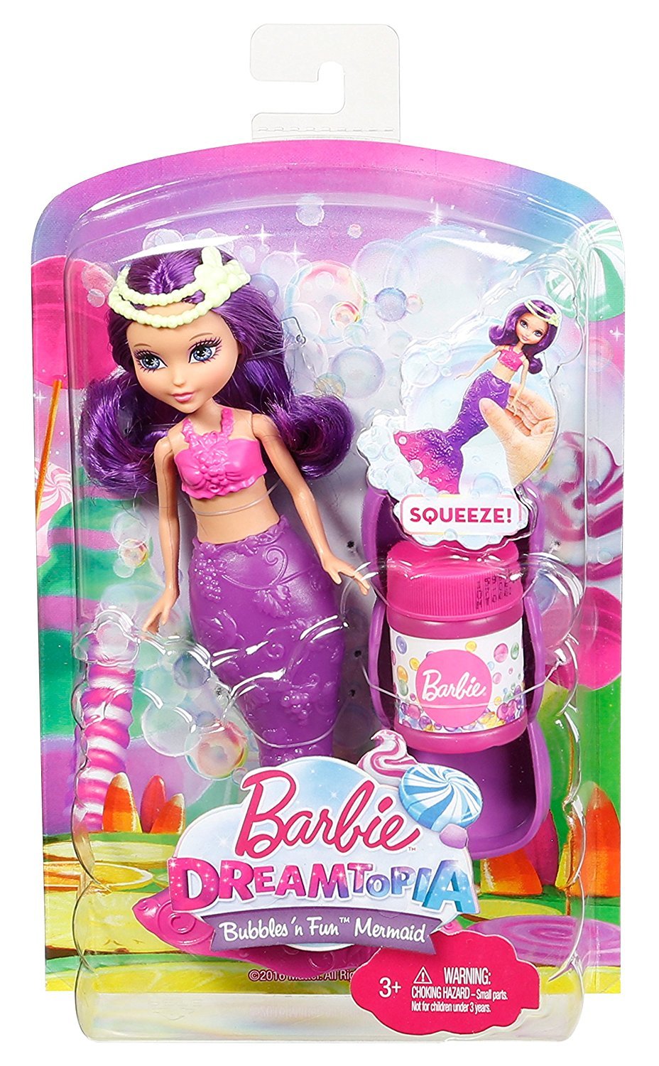 Barbie Dreamtopia Bubbles ‘n Fun Mermaid Doll (Purple) ImagesN at