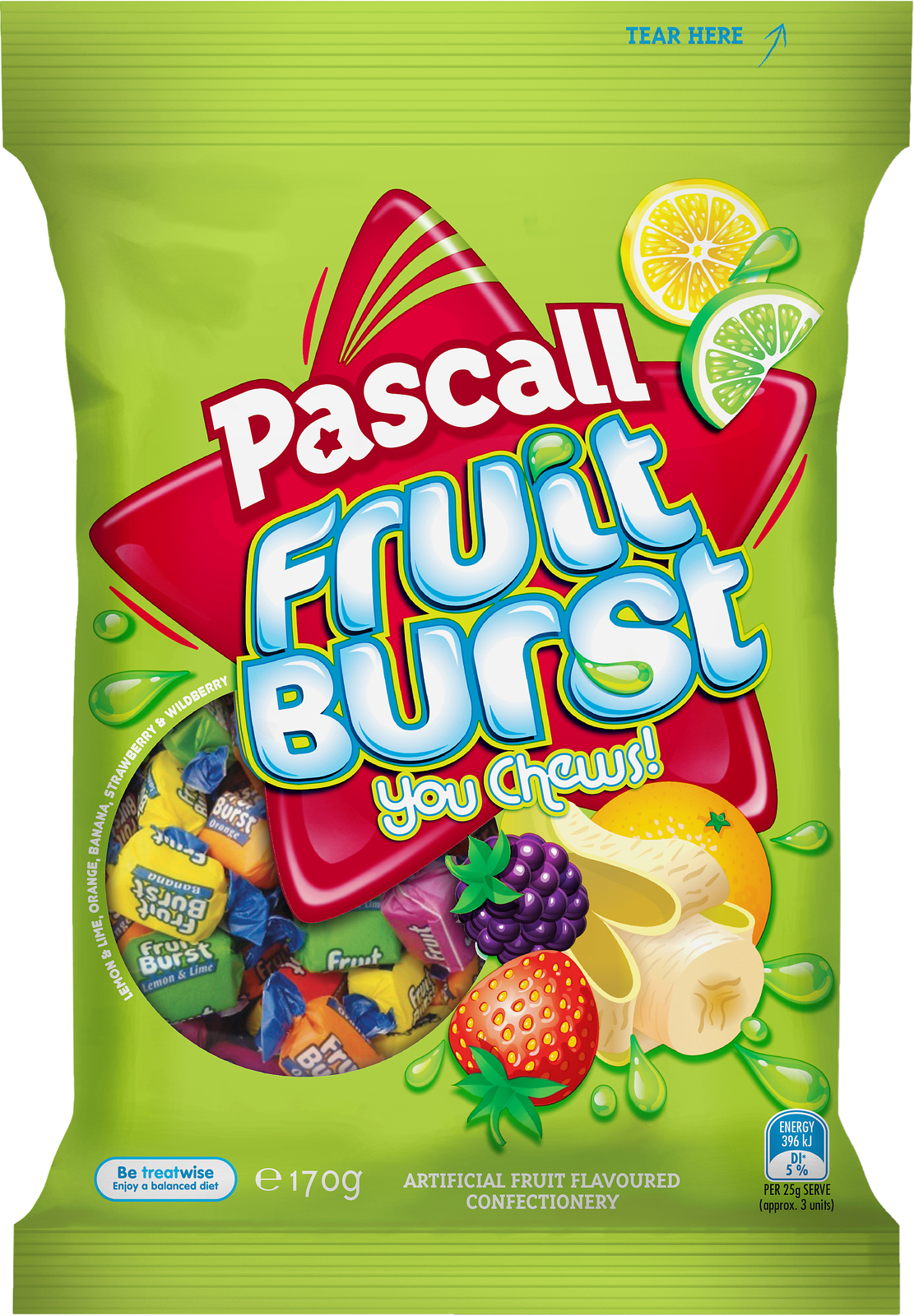 Pascall Fruit Burst (170g) at Mighty Ape NZ
