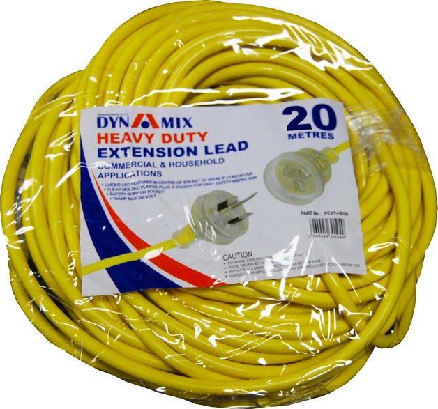 20m Dynamix Heavy Duty Power Extension Lead at Mighty Ape NZ