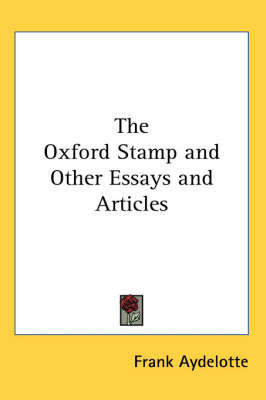 Oxford Stamp and Other Essays and Articles image