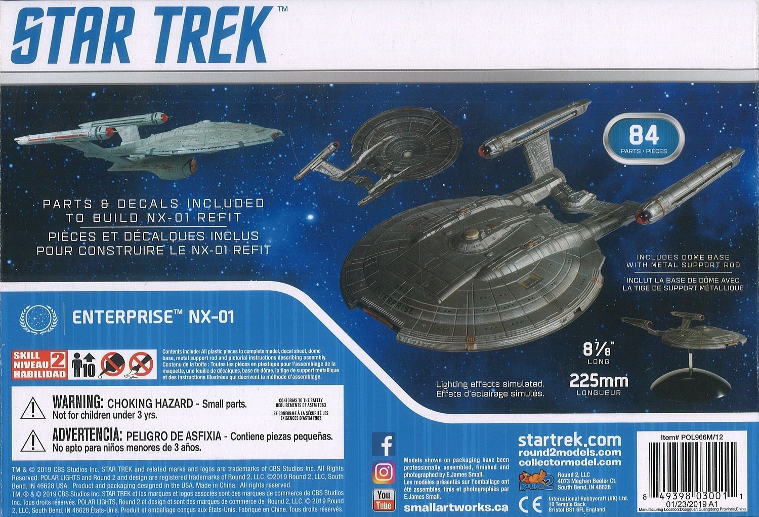 1:1000 NX-01 Star Trek Enterprise Nav, Strobe Impulse Lighting Kit