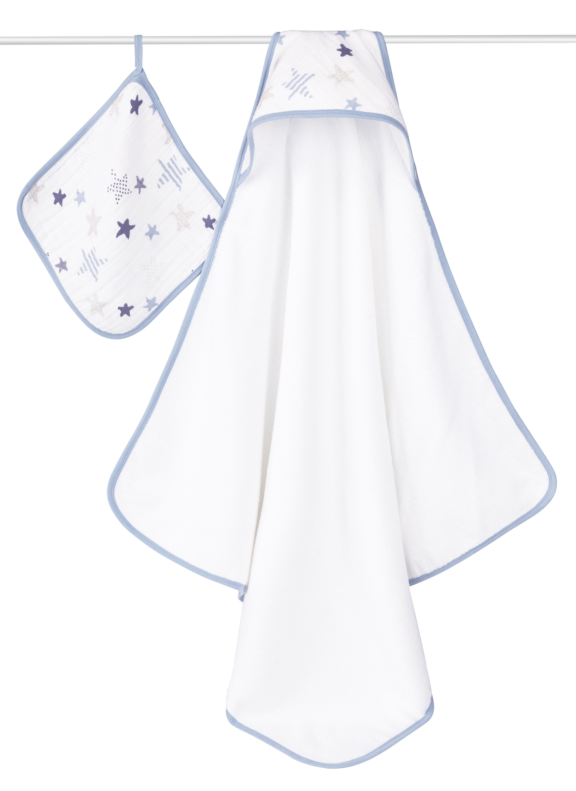 Aden + Anais: Muslin-Backed Hooded Towel Set - Rock Star