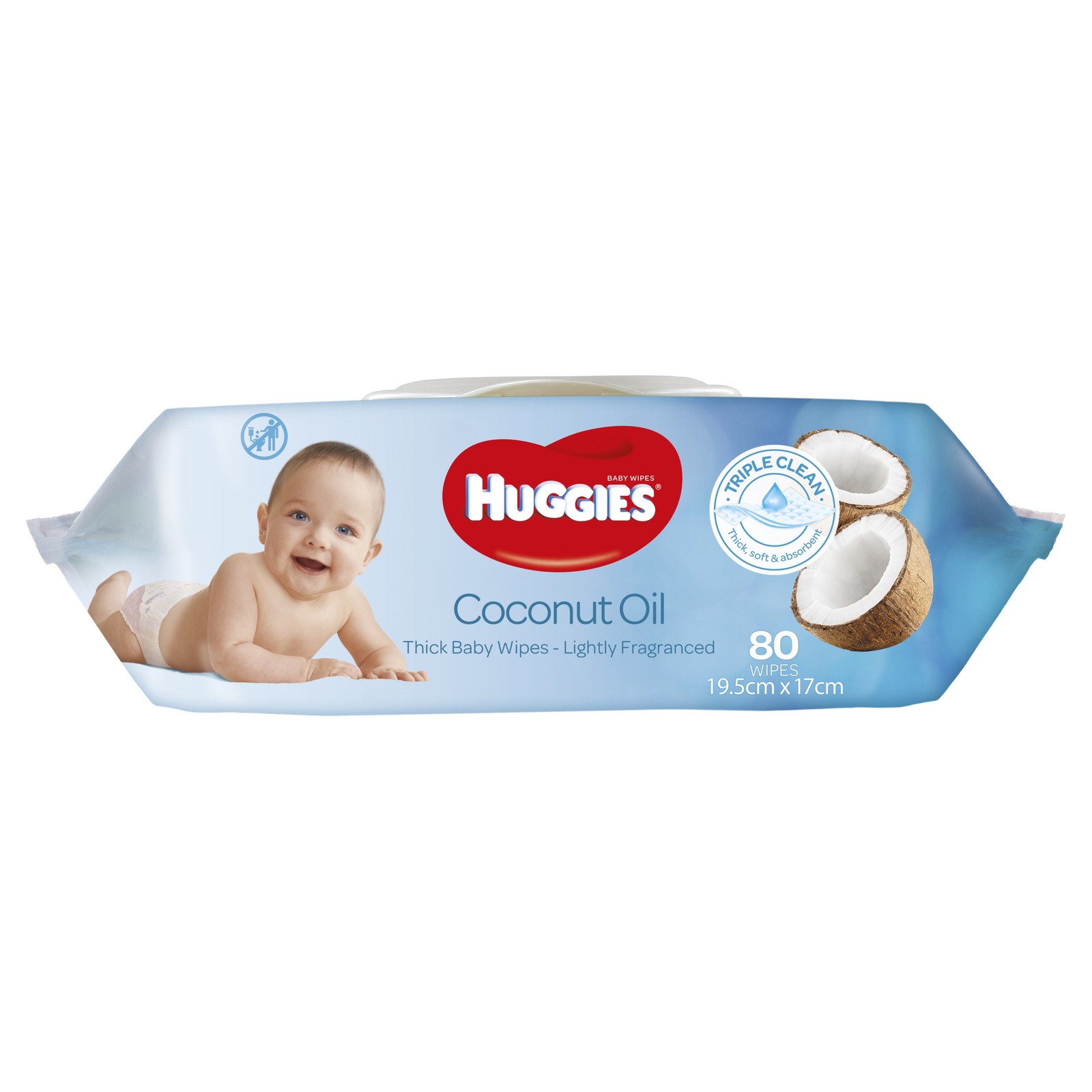 Huggies Baby Wipes - Coconut (80 Wipes)