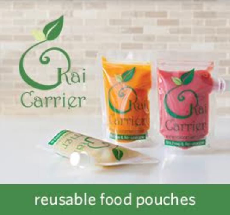 Kai Carrier Reusable Food Pouches with Choke Proof Lids - 5 Pack (140mL) image