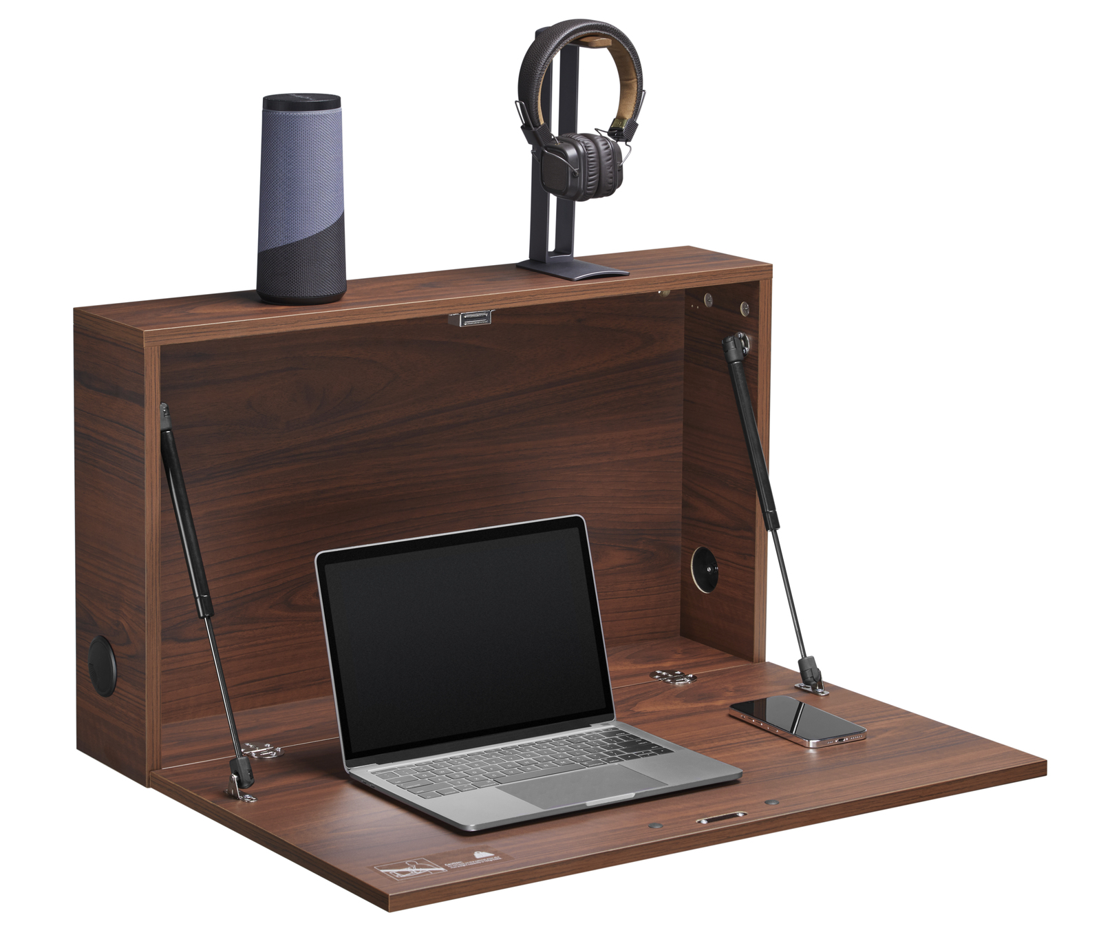 Buy Gorilla Office WallMounted Storage Walnut at Mighty Ape NZ