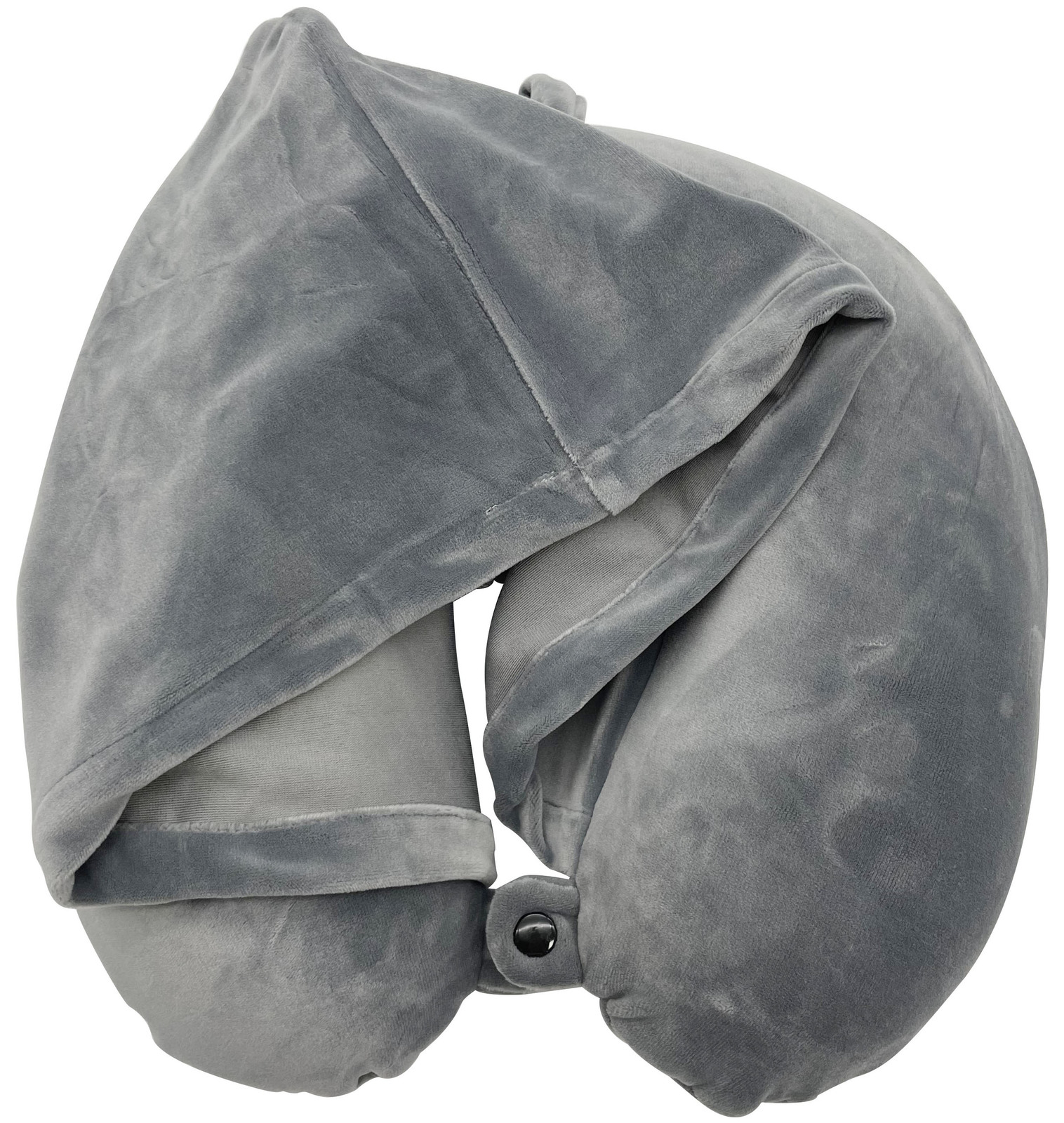 Cotton Travel Pillow With Hoodie Grey at Mighty Ape NZ