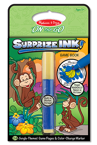 Surprize Ink! Jungle On the Go Travel Activity Book - Melissa & Doug