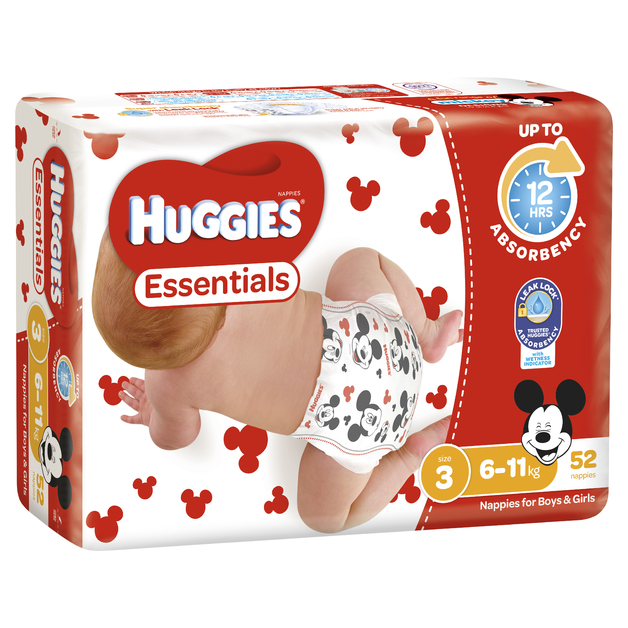 Buy Huggies Essentials Nappies Size 3 at Mighty Ape NZ