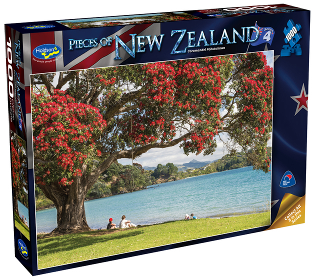 Holdson Pieces of New Zealand Series 4 Coromandel Pohutukawa 1000 Piece Puzzle Board