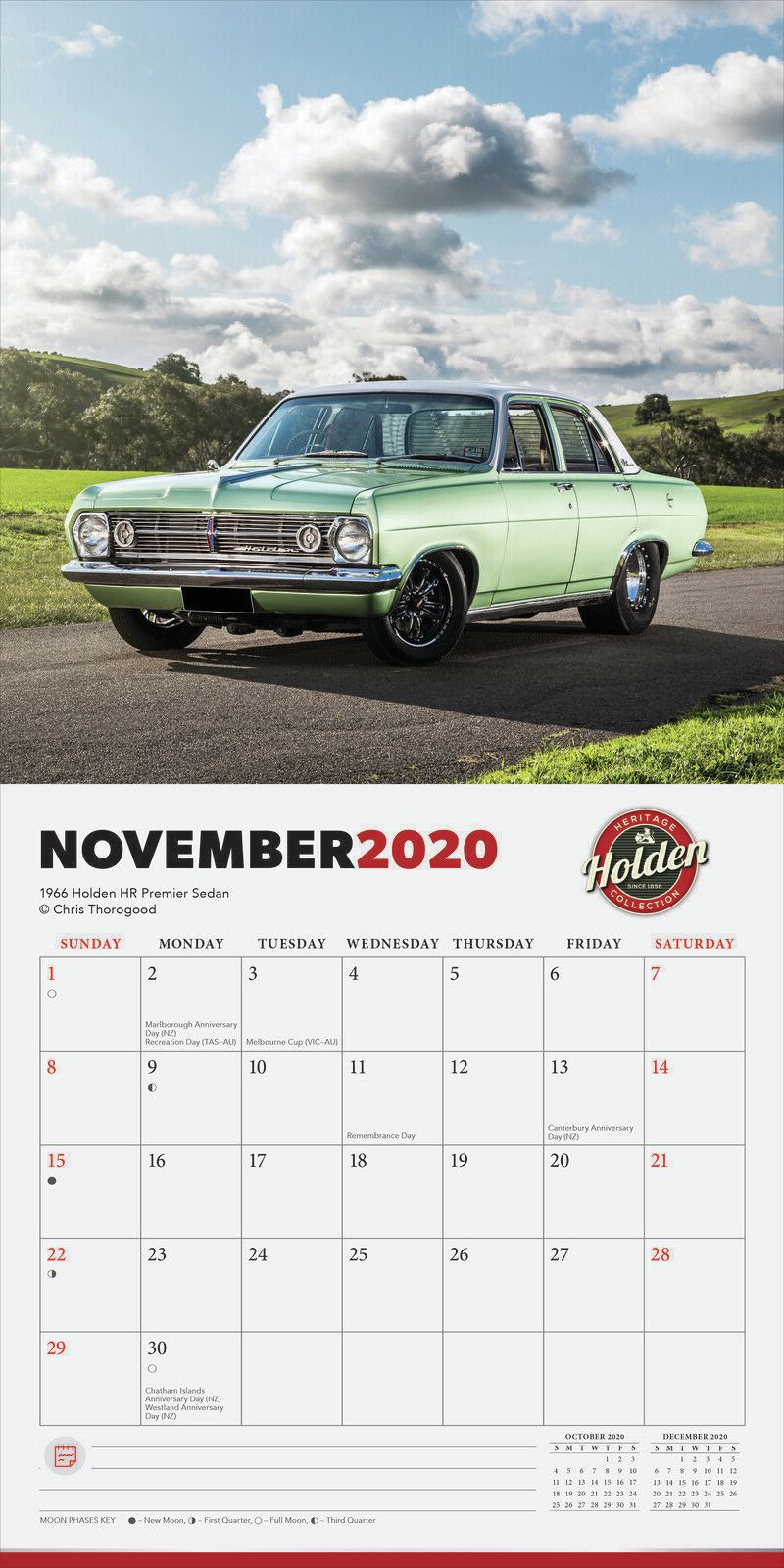 Classic Holden Cars 2020 Mini Wall Calendar image