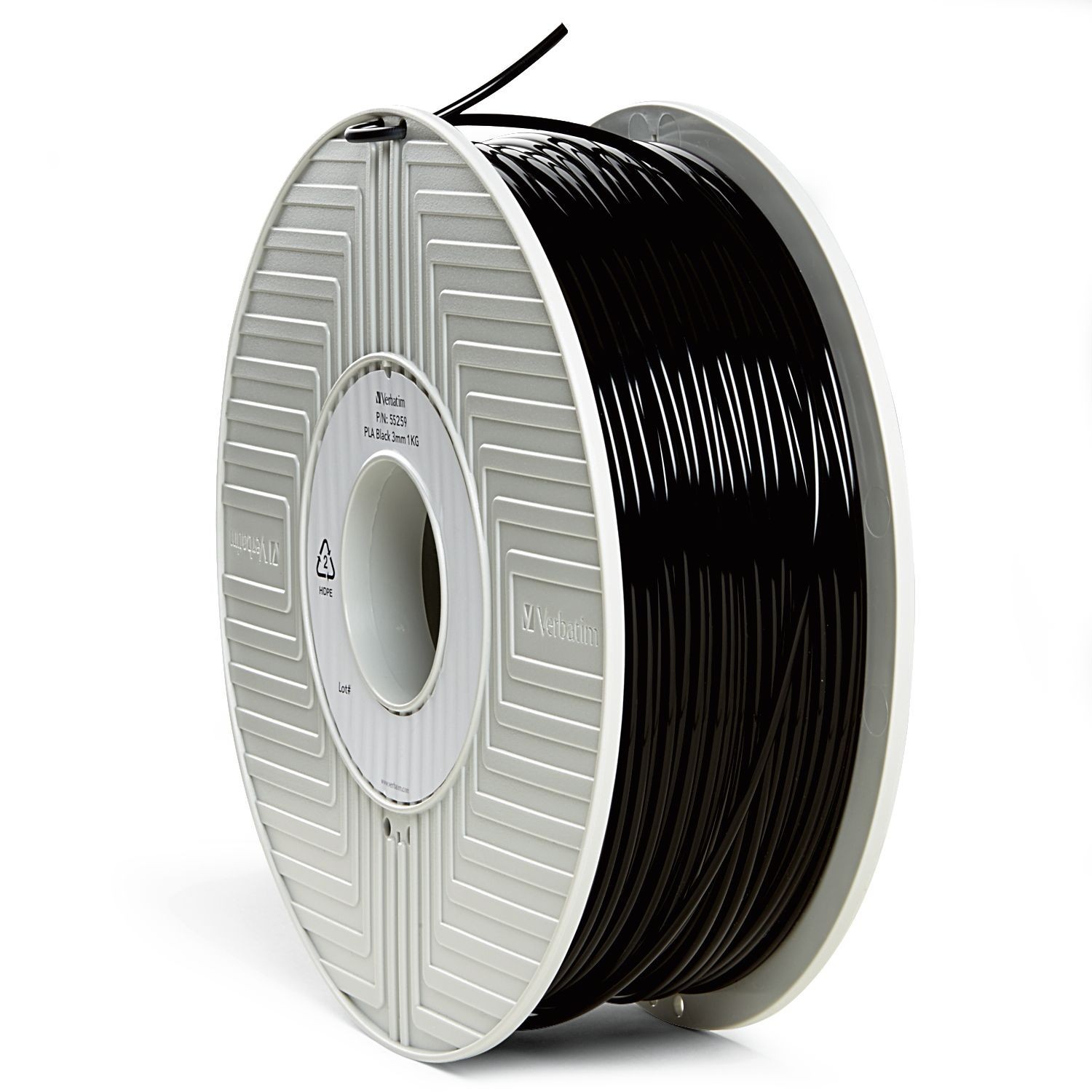 Verbatim 3D Printer PLA 3.00mm Filament - 1kg Reel (Black)