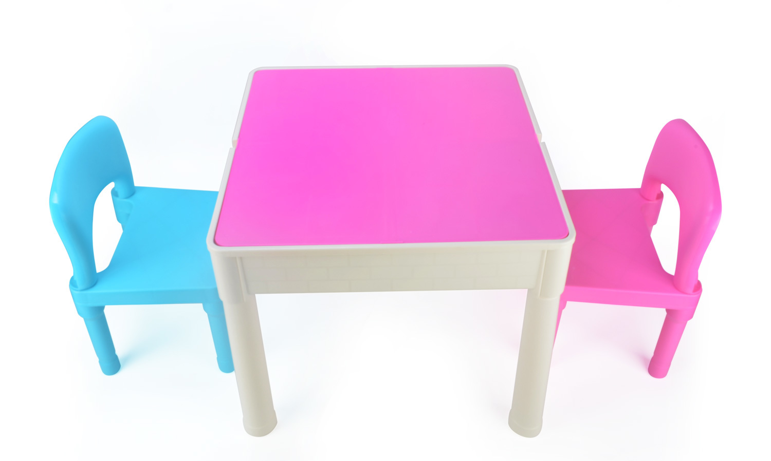 Kids Square 3-in-1 Activity Table With 2 Chairs (Pastel) image
