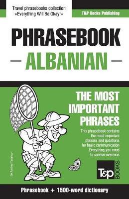 English-Albanian Phrasebook and 1500-Word Dictionary by Andrey Taranov image