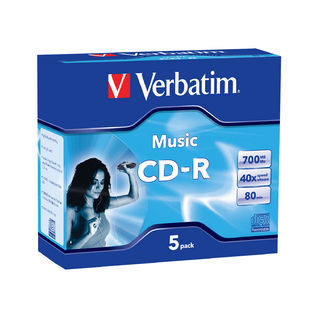 Verbatim CD-R 80Min 5Pk Audio 40x image