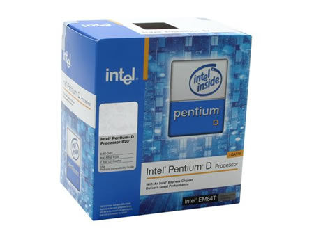 Intel Pentium D #820 2.8GHz 2X1MB 800MHz FSB LGA775  2x1Mb L2 Cache