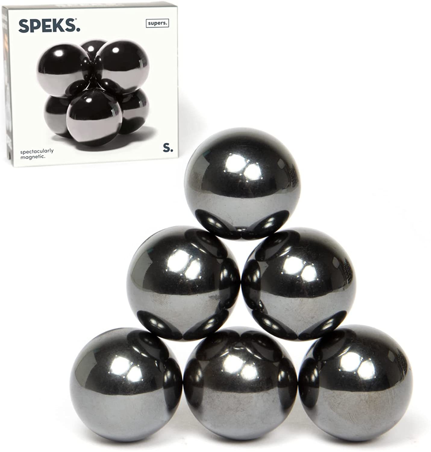 Buy Speks Balls Desk Toy Supers (Gunmetal) 6pk at Mighty Ape NZ