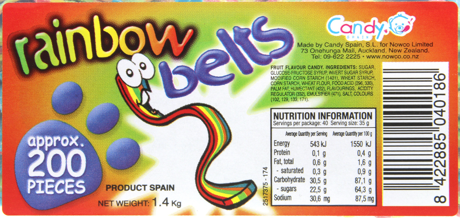 Nowco: Rainbow Belts - 200 Pieces image