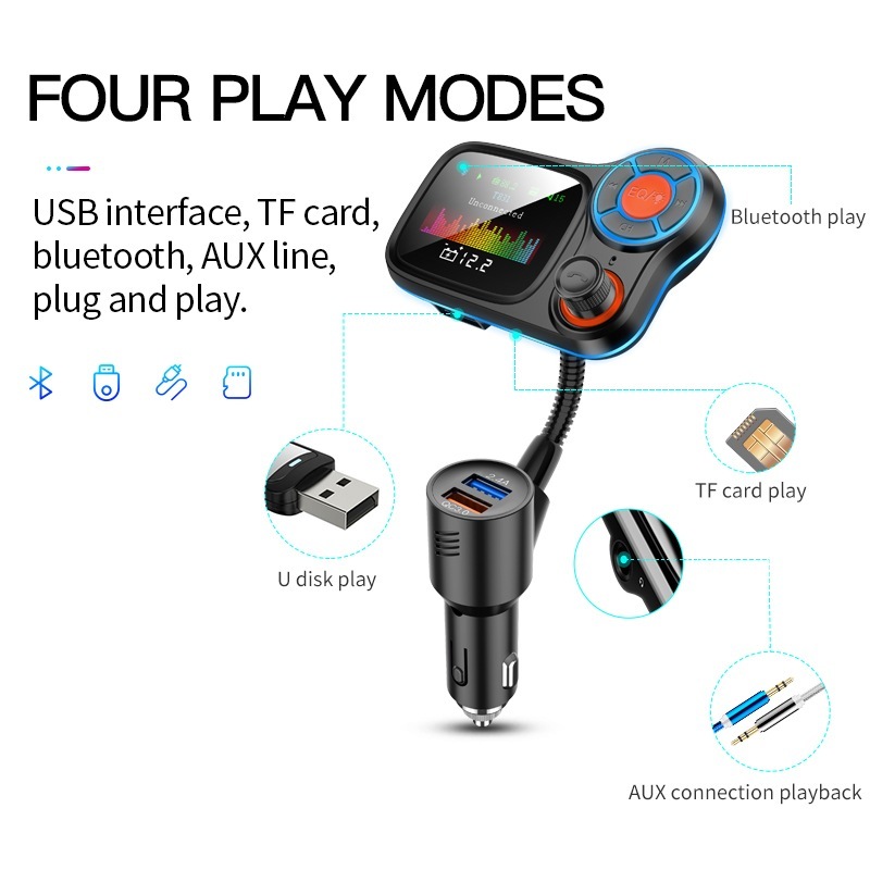 Big Display Car Charger FM Transmitter