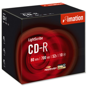 Imation Lightscribe CD-R 52X 10 PACK JEWEL CASE image