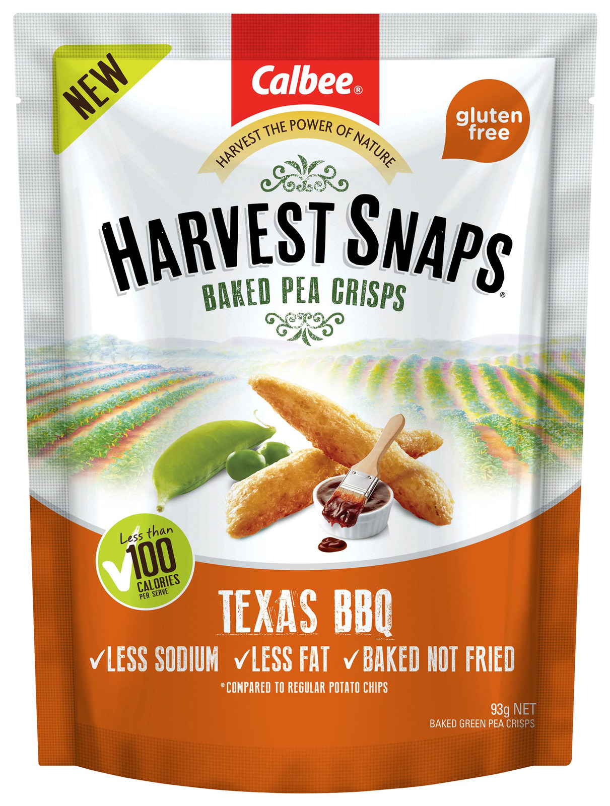 Calbee Harvest Snaps Baked Pea Crisps Texas BBQ at Mighty Ape NZ