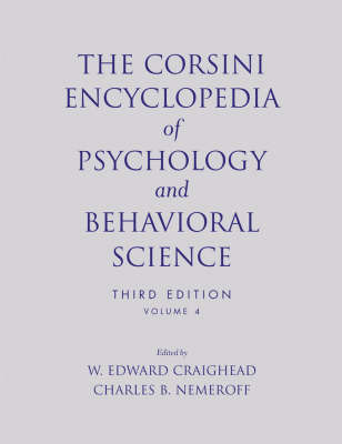 The Corsini Encyclopedia of Psychology and Behavioral Science, Volume 4 image