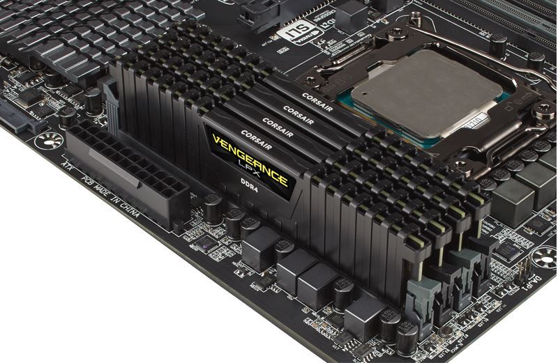16GB Corsair Vengeance LPX (2x8GB) DDR4 DRAM 2666MHz C16 Memory Kit - Black image