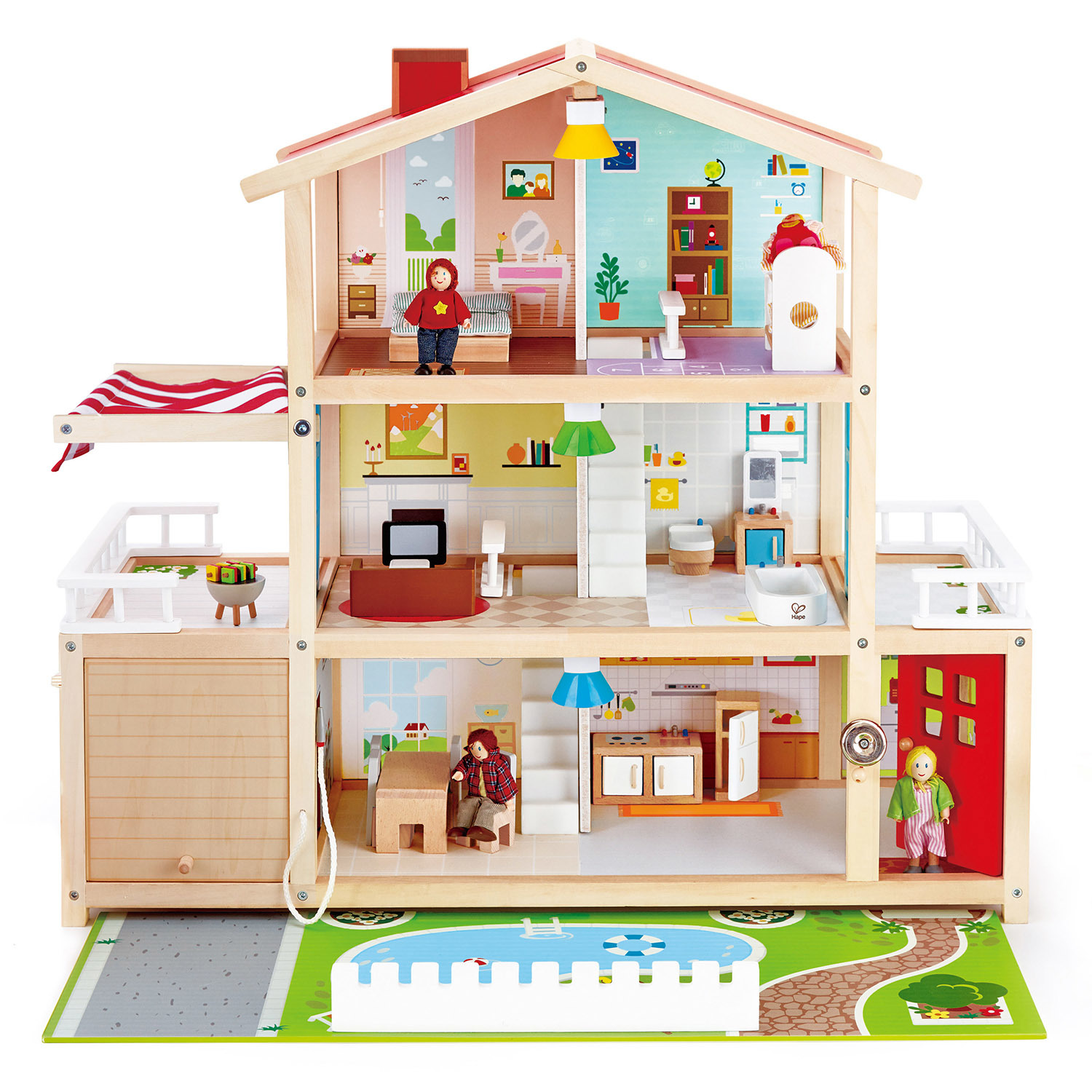 Buy Hape Doll Family Mansion Wooden Doll House At Mighty Ape NZ