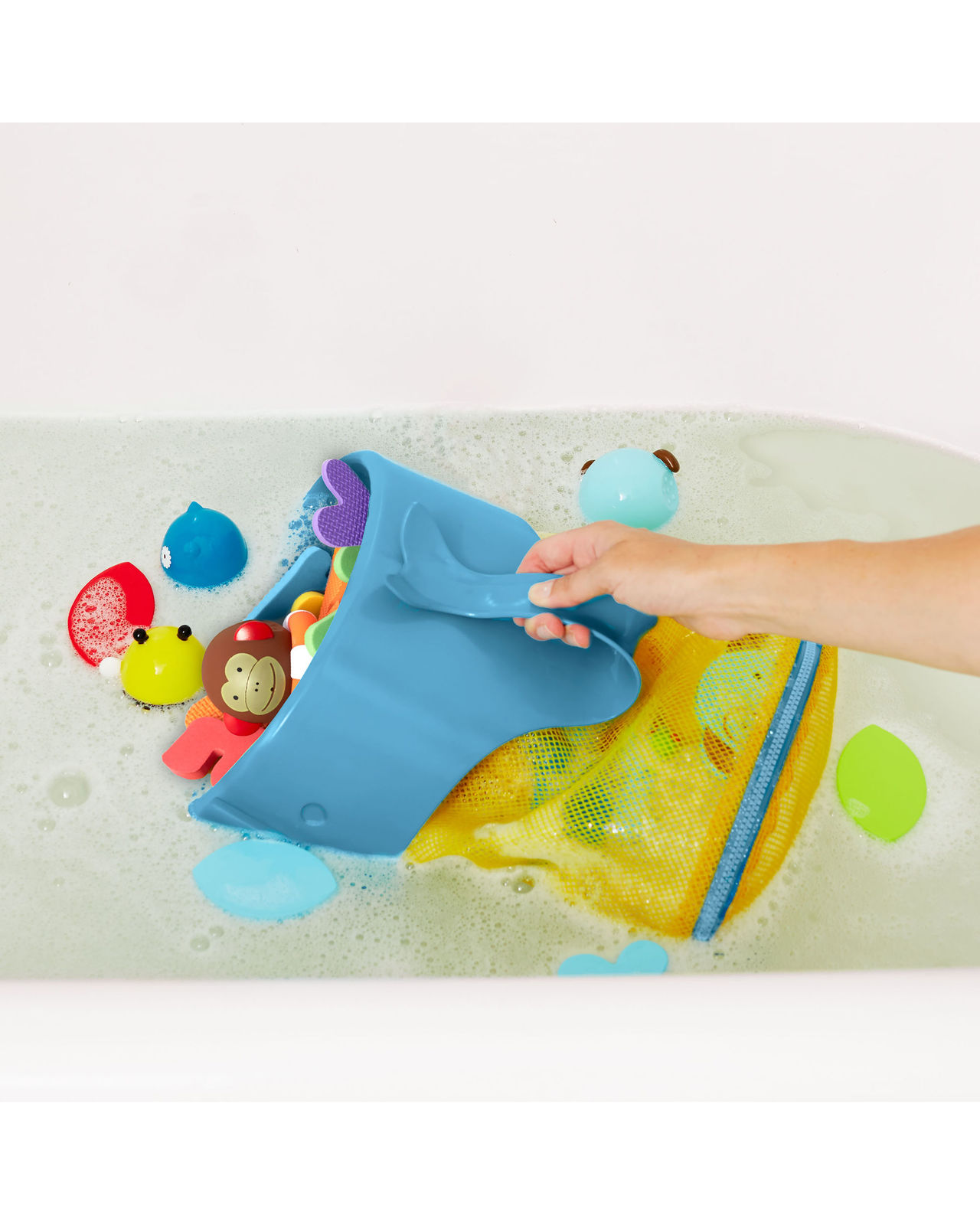 Skip Hop: Moby Scoop & Splash Toy Organiser - Sky Blue image