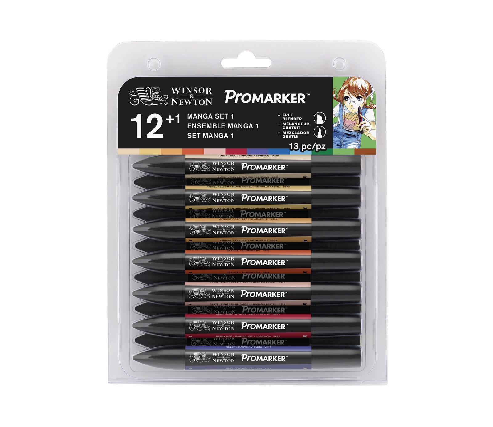 Winsor & Newton Promarker Manga Expansion Set 1 (12+1)