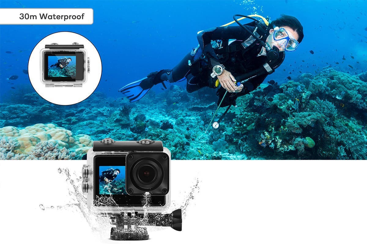 Kogan 4K Dual Screen Action Camera at Mighty Ape NZ