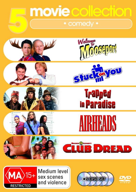 Welcome to Mooseport/Airheads/Trapped In Paradise/Stuck On You/Club Dread (5 Disc Set) on DVD image
