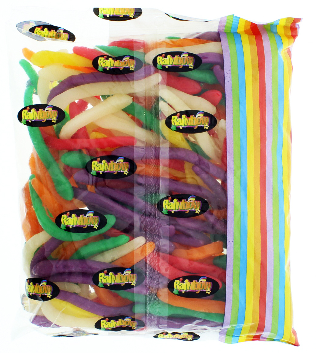 Rainbow Confectionery Snakes Lollies 1kg image