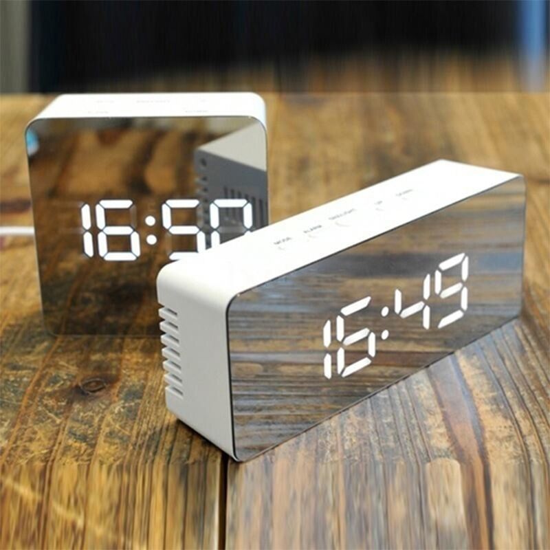 LED Mirror Clock: Style - Square