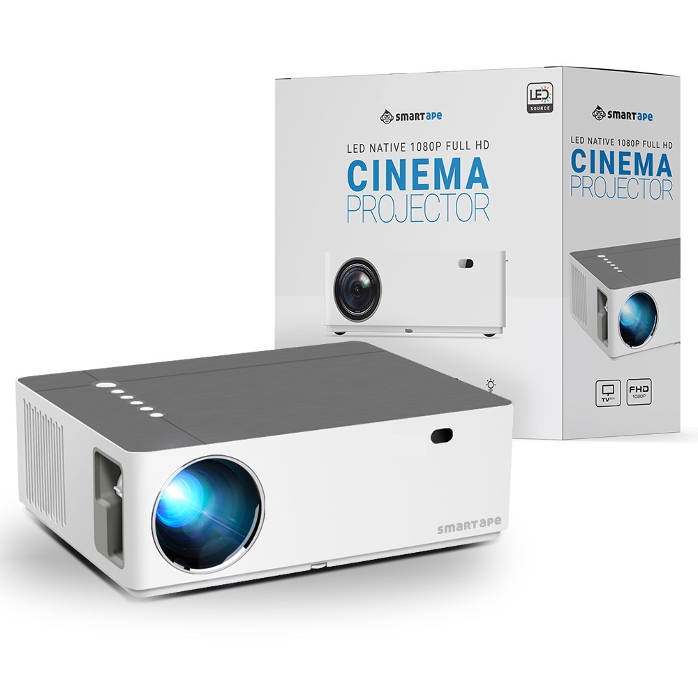 Smart LED Native 1080p Full HD Cinema Projector - Scolecite White image