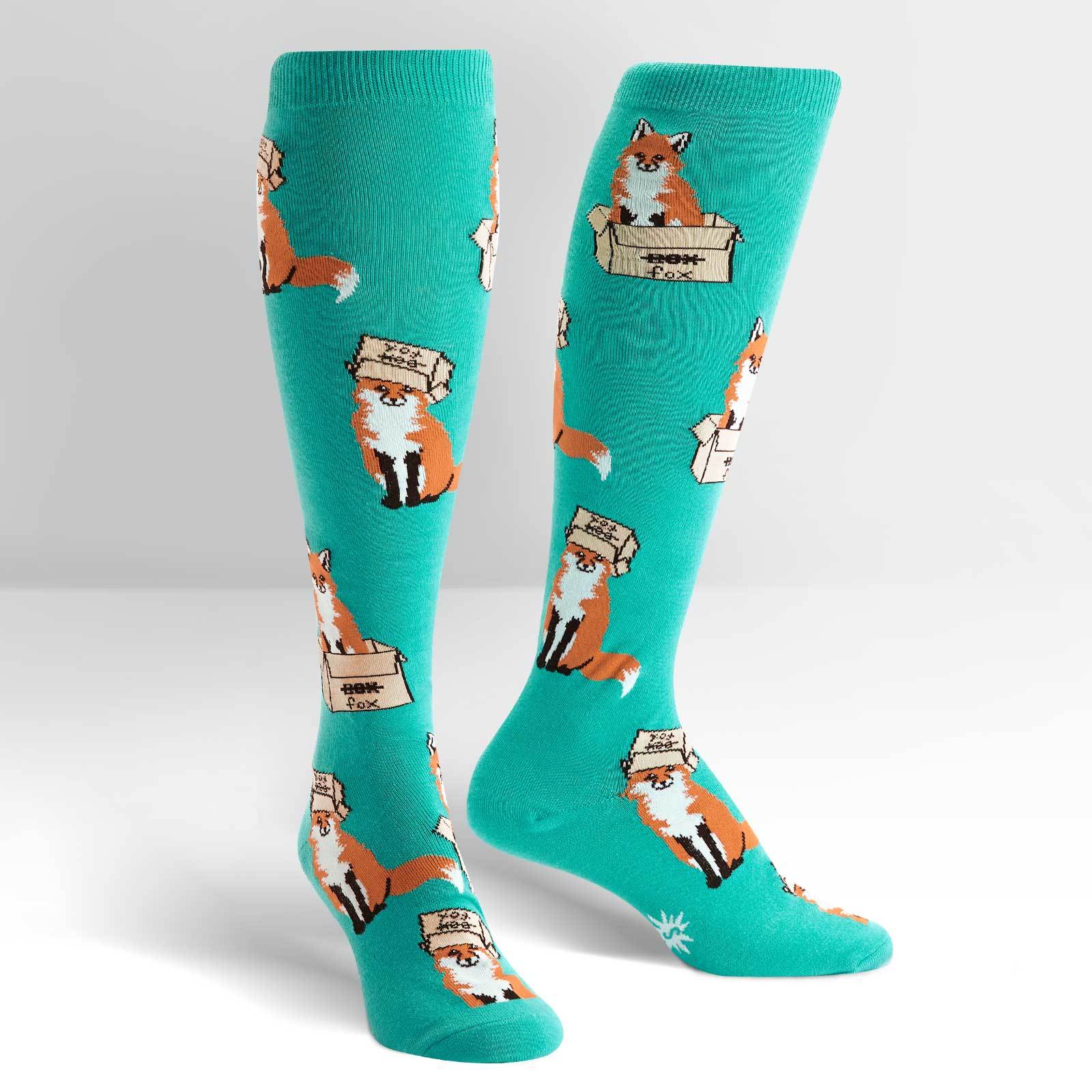 Women's - Foxes In Boxes Knee High Socks image