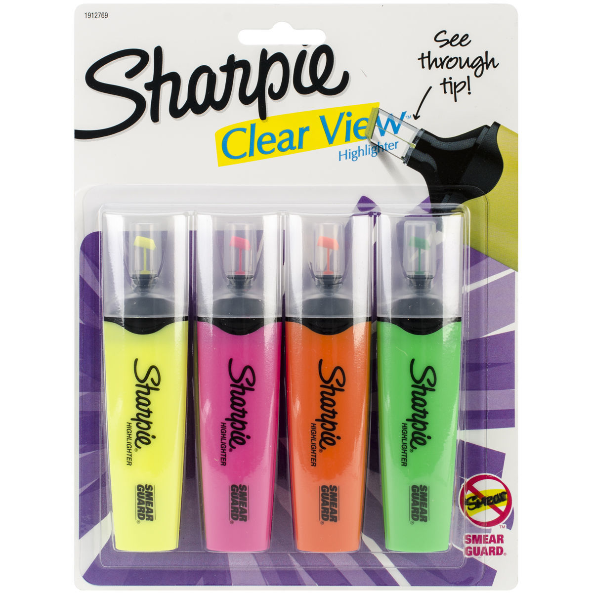 Buy Sharpie Clear View Highlighters 4Pack Assorted at Mighty Ape NZ