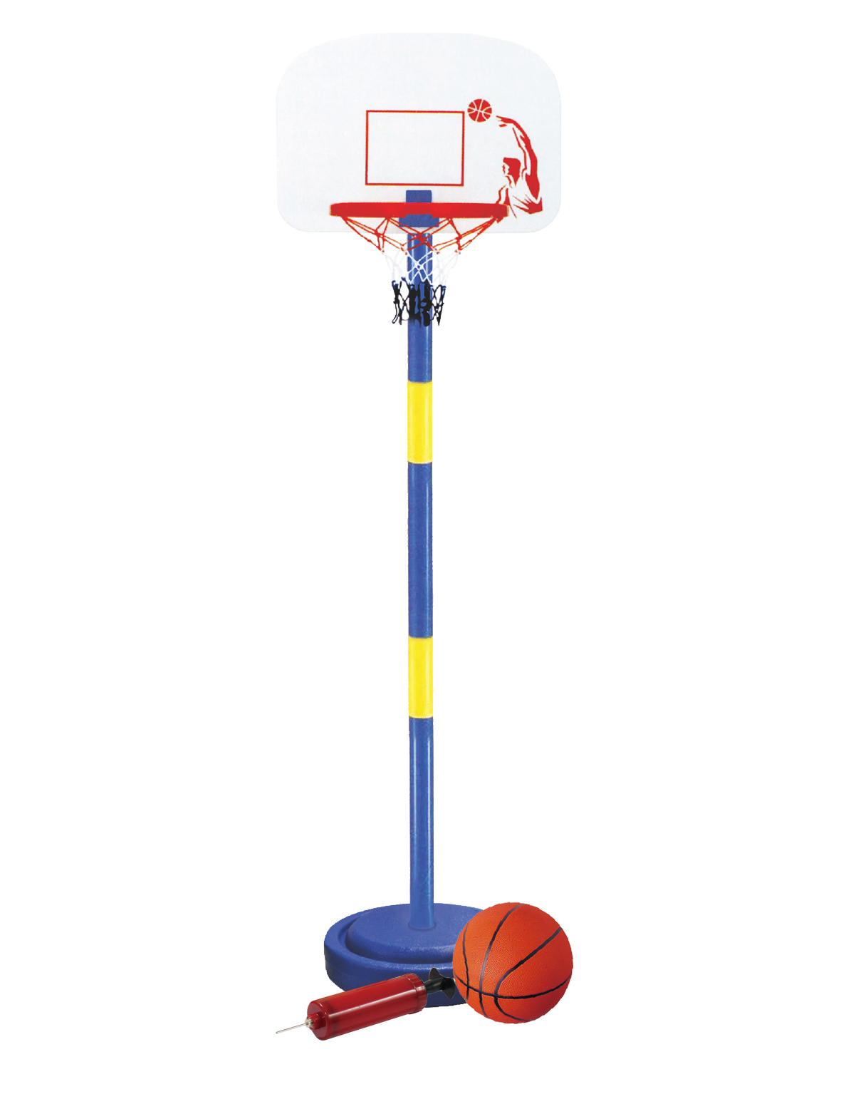 Buy Kids Basketball Set with Adjustable Plastic Pole + 1 Mini Ball + 1