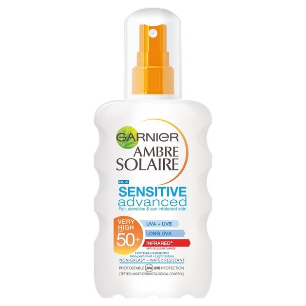 garnier ambre solaire sensitive dry mist spf50 200 ml