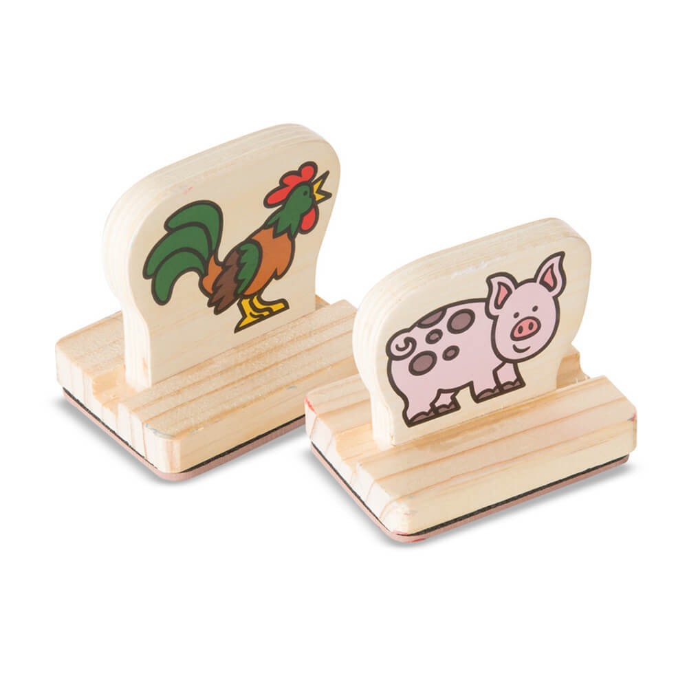 My First Farm Animals Wooden Stamps image