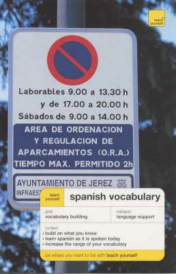 Teachb Yourself Spanish Vocabulary by Mike Zollo image
