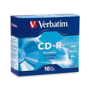 Verbatim CD-R 700MB 10Pk Slim Case 52x