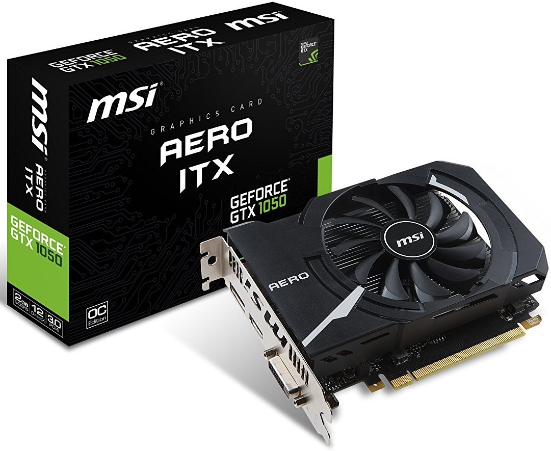 MSI GeForce GTX 1050 Aero 2GB OC V1 Graphics Card