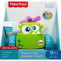 fisher price press n go monster truck green