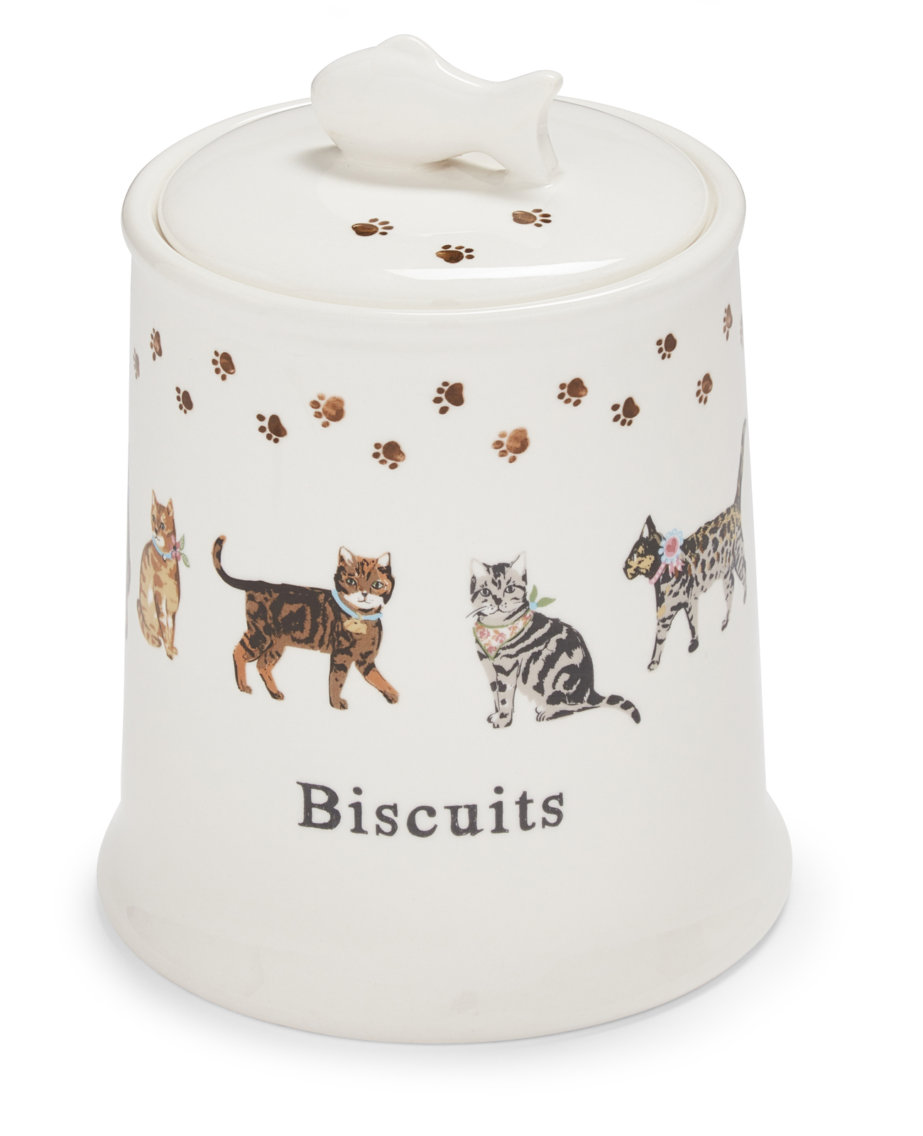 Cooksmart Cats on Parade Ceramic Biscuit Canister at Mighty Ape NZ