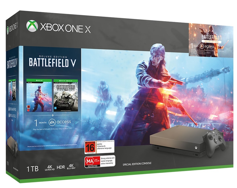 Xbox One X Battlefield V Gold Rush Special Edition Bundle