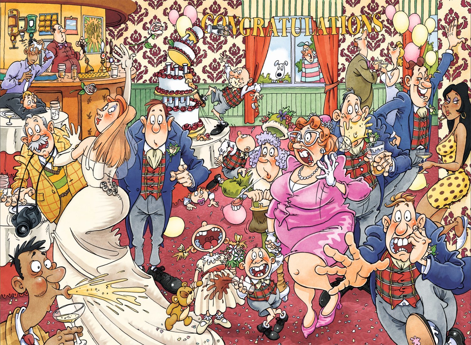 Wasgij: 1000 Piece Puzzle - Originals #29 (Catching Wedding Fever) image